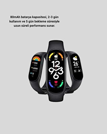 Akıllı Bileklik – Kalp Atış, Uyku ve Adım Takibi, IP67 Su Geçirmez