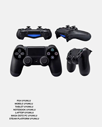 Titreşimli Kablosuz Oyun Kolu – PS4, PC, Mobil, Tablet ve Steam Uyumlu