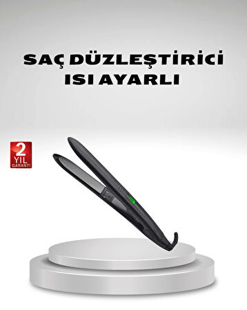 Isı Ayarlı Saç Düzleştirici Titanyum Seramik Plaka, Dijital Ekranlı