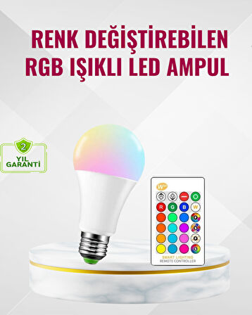 9 Watt Beyaz Işık ve Renk Ayarlı Akıllı LED Ampul