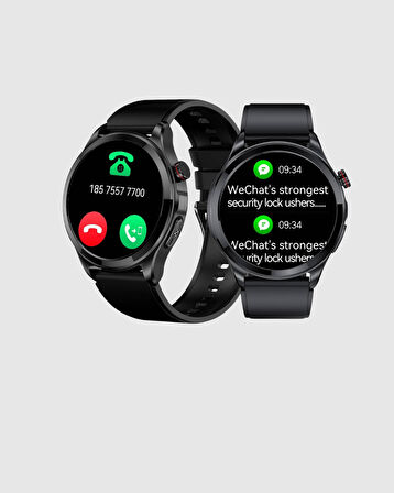 AMOLED Ekranlı Smartwatch – 3 Kordonlu, Kalp Atış & Uyku Takipli Akıllı Saat