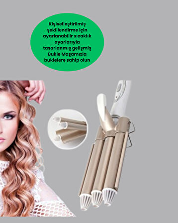 Ayarlanabilir Isı Ayarıyla Profesyonel Bukle Maşası – Hızlı ve Nazik Şekillendirme