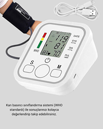 Üst Koldan Ölçüm Dijital Tansiyon Aleti – IHB Aritmi Uyarılı ve Çift Hafızalı (Kopya)