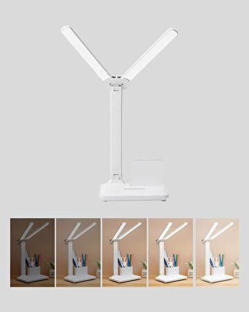 LED Işıklı Masa Lambası – Göz Yormayan, Kısılabilir ve Esnek Başlıklı