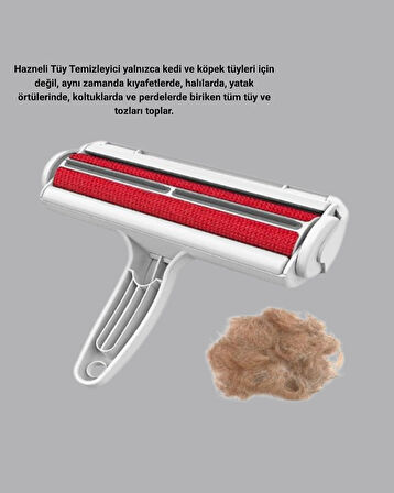 Hazneli Pratik Tüy Temizleyici Kıyafet ve Mobilya Tüy Alma Aracı