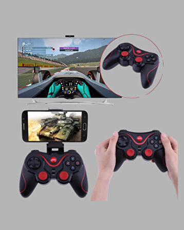 Bluetooth Kablosuz Gamepad TV PC Telefon Uyumluluğu Kolay Bağlantılı