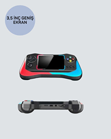 500 Oyunlu 3,5” Elde Taşınabilir Mini Oyun Konsolu – Şarjlı, TV Bağlantılı