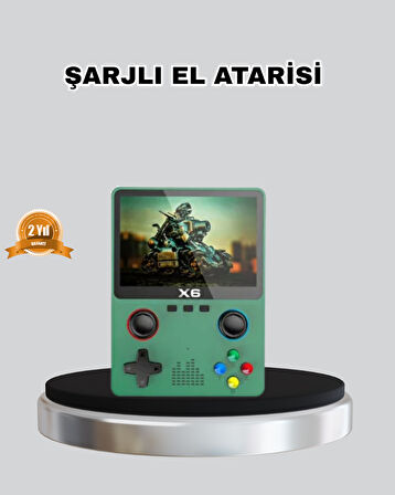 Retro Taşınabilir Konsol 3.5 IPS Ekran Ergonomik Çift LR Kontrollü