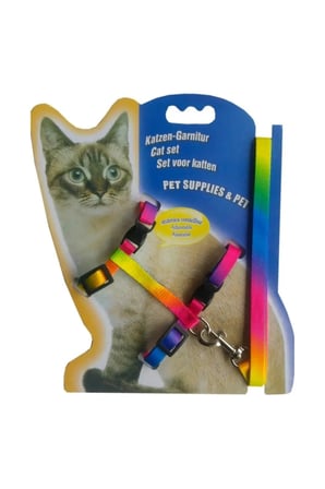 Premium Günlük Kullanım Renkli Tasarım Farklı Renkler Multicolor Kedi Tasması