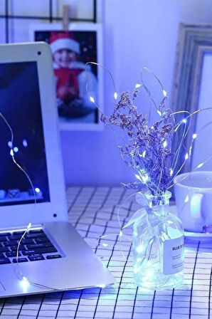 Pilli 5 metre Dekoratif Peri Led Beyaz Aydınlatma Süsleme Lambası