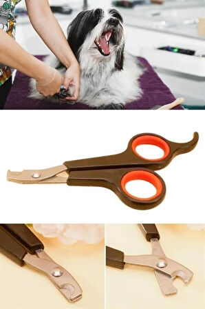 Küçük Çelik Uçlu Kedi Köpek Evcil Hayvan Tırnak Makası Pati Bakım Aleti Ergonomik Kaymaz Sap
