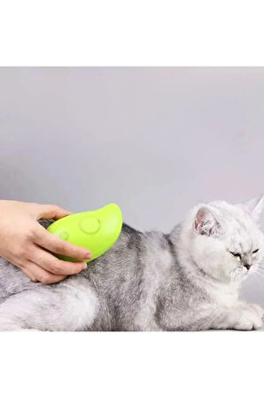 Buharlı Yumuşak Silikon Uçlu Kedi & Köpek Tüy Tarama Tarağı Yıkama Fırçası