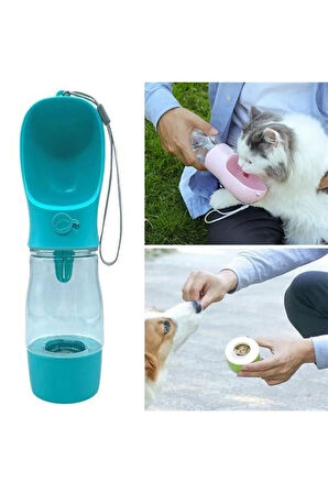 450 ml Taşınabilir Butonlu Evcil Hayvan Suluğu