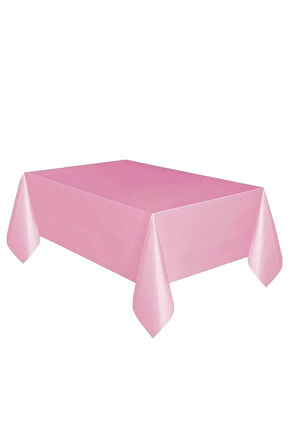 1 Adet Pembe 120x180 Cm Kullan At Masa Örtüsü Doğum Günü Partisi, Kutlama Partisi, Mevlit Yemeği