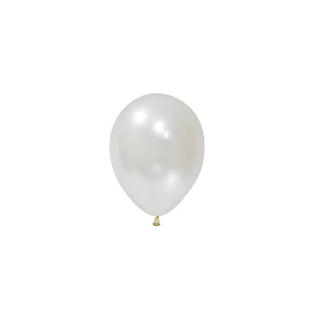 20 Adet 12 İnç 30 Cm Metalik Beyaz Balon Doğum Günü Süsleme