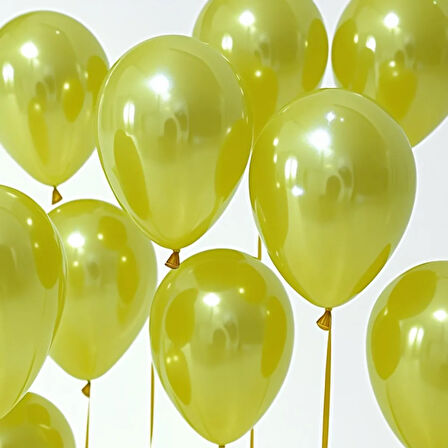 20 Adet 12 İnç 30 Cm Metalik Sarı Balon Doğum Günü Süsleme