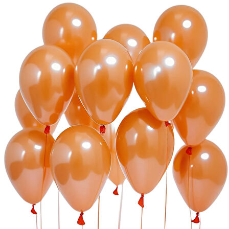 20 Adet 12 İnç 30 Cm Metalik Turuncu Balon Doğum Günü Süsleme