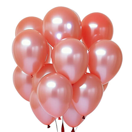 20 Adet 12 İnç 30 Cm Metalik Kırmızı Balon Doğum Günü Süsleme