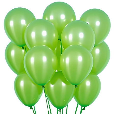 20 Adet 12 İnç 30 Cm Metalik Açık Yeşil Balon Doğum Günü Süsleme