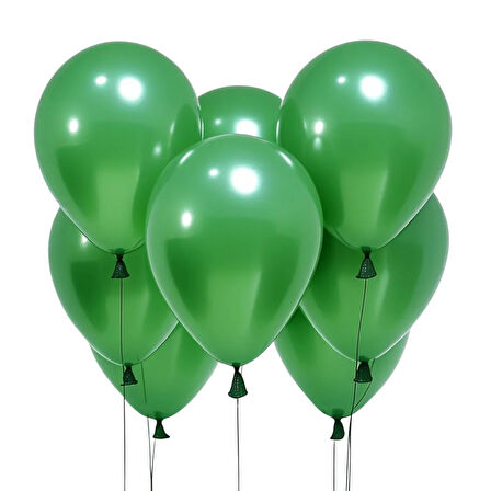 20 Adet 12 İnç 30 Cm Metalik Yeşil Balon Doğum Günü Süsleme