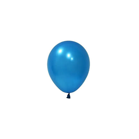 20 Adet 5 İnç 13 Cm Metalik Mavi Balon Doğum Günü Süsleme