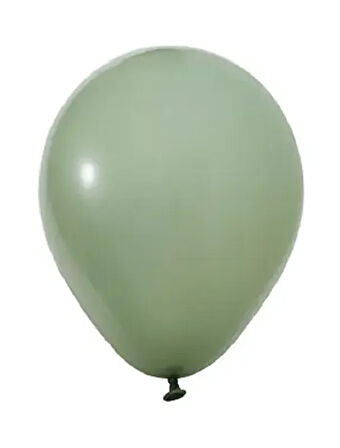 20 Adet 5 İnç 13 Cm Pastel Küf Yeşili Balon Doğum Günü Süsleme
