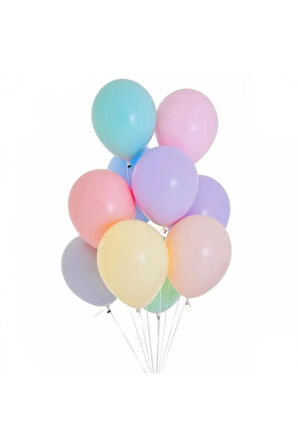 10 Adet 12 Inç Makaron Karışık Balon