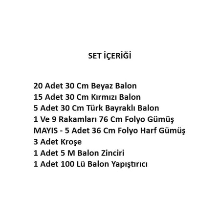 19 Mayıs Gençlik ve Spor Bayramı Temalı Gümüş Folyo Rakam ve Harf Kırmızı Beyaz Ay Yıldız Balonlar