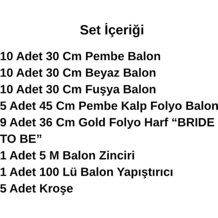 Bride To Be Temalı Gold Folyo Harf Pembe Beyaz Fuşya Balonlar Pembe Kalp Süsleme