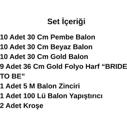 Pembe Gold Beyaz Balonlar Gold Folyo Harfli Bride To Be Süsleme