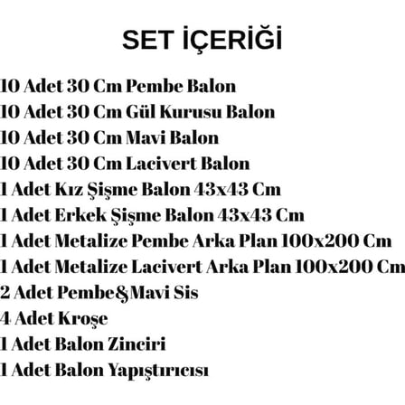 Cinsiyet Belirleme Baby Shower Parti Pembe Gülkurusu Mavi Lacivert Balonlar Metalize Arka Fon Kız Erkek Şişme Balon Cinsiyet Sisi
