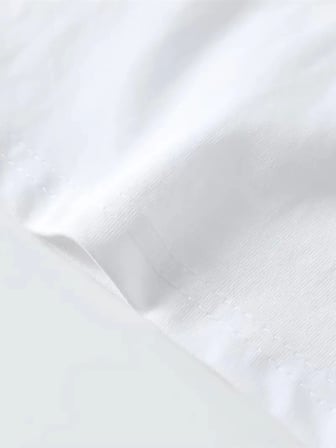 Baskılı Oversize Bisiklet Yaka T-shirt - Beyaz