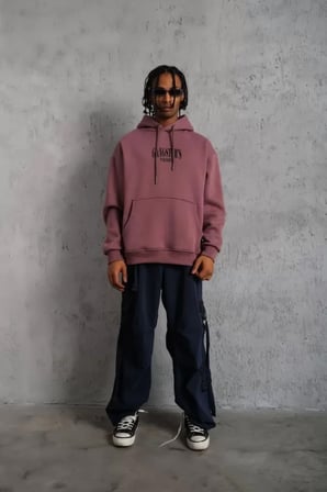 Erkek Gül Kurusu Paradise Baskılı Kapüşonlu Sweat