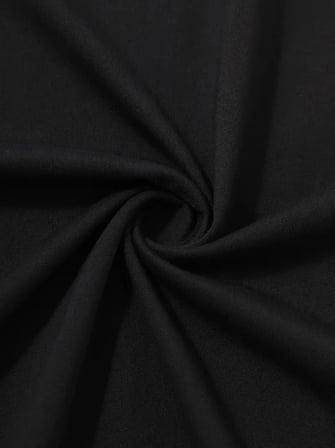Baskılı Oversize Bisiklet Yaka T-shirt - Siyah