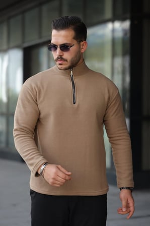 Erkek Zip Yaka Polar Sweat