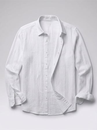 Erkek Armürlü Yarım Oversize Müslin Gömlek