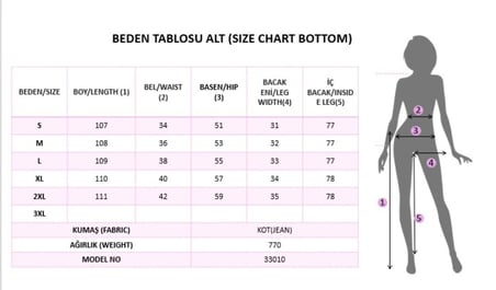 Kadın Yüksek Bel Geniş Paçalı Kot Pantolon Mavi XL