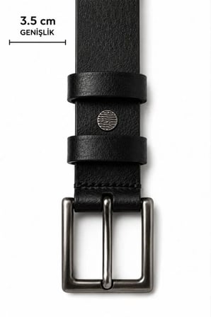 Erkek Hakiki Deri Klasik Kemer 3.5 Cm Metal Tokalı Günlük Kullanım