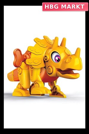Mey İthalat® 75074 Robotik Laboratuvarı - Dinobot Triceratops +5 yaş