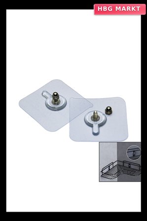 4 Parça 10mm Vidalı Şeffaf PVC Yapışkan Askı