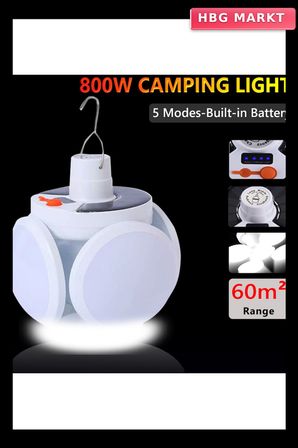 Solar 5 Kanatlı Kamp Lambası (5647)