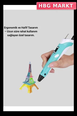 Mey İthalat® Üç Boyutlu 3D Yazıcı Kalem ABS ve PLA Uyumlu