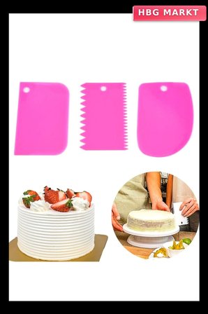 Pasta Hamur Şekillendirici Spatula Kesici Kazıyıcı Dekoratör Set