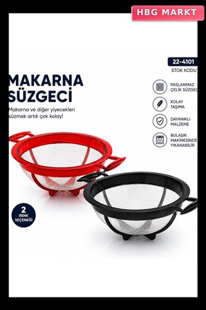 Küçük Makarna Süzgeci Plastik