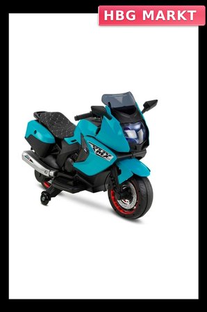 Ledli Akülü Motor 12 Volt Turkuaz Çocuk Elektrikli Araba