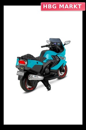 Ledli Akülü Motor 12 Volt Turkuaz Çocuk Elektrikli Araba