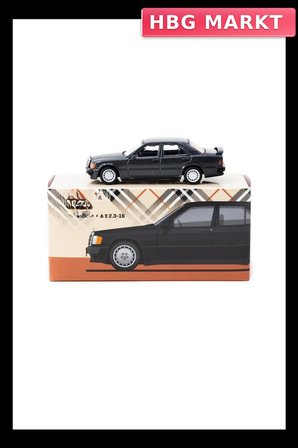 1/64 Ölçekli Model Araba 190 E 2.3-16 Blue-Black Metallic