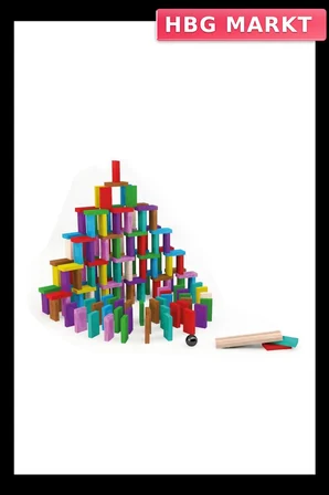 Mey İthalat® 4456 Renkli Ahşap Domino