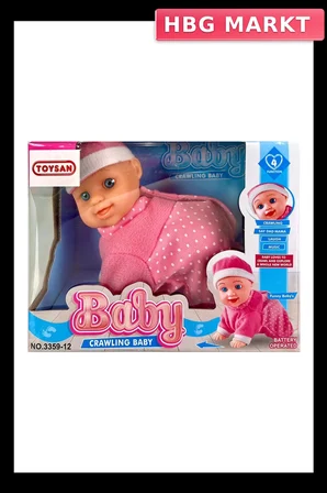 Mey İthalat® Pilli Emekleyen Sesli Bebek