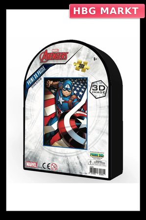 Mey İthalat® Captain America 300 Parça Puzzle 35584 - Metal Kutu